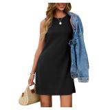 Sampeel Dresses for Women 2025 Black Sundresses Fashion Clothing Summer Casual Business Casual Work Petite Dress S