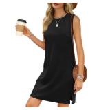 Sampeel Dresses for Women 2025 Black Sundresses Fashion Clothing Summer Casual Business Casual Work Petite Dress S