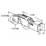 Prime-Line D 1988 1-1/2 in, Tandem Steel Roller Assembly with Ball Bearing, Plain Back (Single Pack)