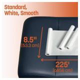 Caring Headrest Exam Table Paper, Smooth, 8.5" x 225", 12 Rolls/Case, Disposable Medical Table Paper for Chiropractors, Massage Therapists & Physical Therapy Offices, Hygienic Surface Protection R