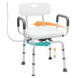 PETKABOO 360 Degree Shower Chair Swivel,Portable Seat with Armrests and Back, Adjustable Height Seat for Bathtub (Small Swivel Seat) Retail- $90