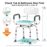 PETKABOO 360 Degree Shower Chair Swivel,Portable Seat with Armrests and Back, Adjustable Height Seat for Bathtub (Small Swivel Seat) Retail- $90