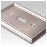 Amerelle 149T4BN Wallplate, Quad Toggle, Brushed Nickel