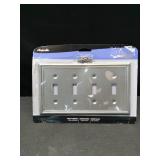 Amerelle 149T4BN Wallplate, Quad Toggle, Brushed Nickel