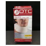 OTC Cervical Collar, Soft Contour Foam, Neck Support Brace, White Narrow 2.5" Depth, Medium