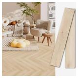 MULGREAT Peel and Stick Floor Tile, 54 Sq.Ft 36 Pieces 36"x6" Long Vinyl Flooring, 1.5mm Thick Waterproof Renter Friendly Tiles for Bedroom Kitchen, Blayney Oak, Retail $70