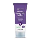 Amazon Basics Sheer Facial Sunscreen SPF 55, UVA/UVB Protection, Water Resistant (80min), Formulated without Octinoxate & Oxybenzone, 3 fl oz