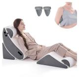 Wedge Pillow Set for After Surgery, 5 PCS Bed Wedge Pillow for Sleeping, Memory Foam Orthopedic Back Pillow for Pain Relief and Acid Reflux, Adjustable Post Surgery Pillow Grey Retail- $77