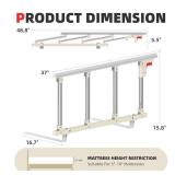 MissYolo Bed Rails for Elderly Adults Safety, Folding Bedside Assist Rail Handle, Collapsible Bed Fence Preventing Falling for King, Queen, Full, Twin, Retail $70