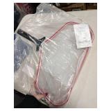 Pool Skimmer Net 19.7\" Large Pool Leaf Rake with Durable Deep Bag, Detachable Aluminum Frame, Pond Cleaning Scoop for Inground and above Ground Swimming Pools No Pole Included (Red)