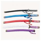 US TOY 1525 Black or White Ninja Katana Swords 2ct