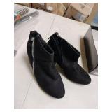 black suede ankle boots - 8