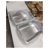 set of stainless steel GN (Gastronorm) steam table pans (1 Perforated) (4 Ct)