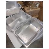 set of stainless steel GN (Gastronorm) steam table pans (1 Perforated) (4 Ct)