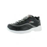 Fila Mens Ray Faux Leather Low Top Sneakers Black 9 Medium (D)
