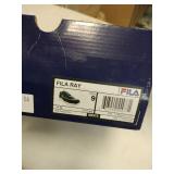 Fila Mens Ray Faux Leather Low Top Sneakers Black 9 Medium (D)