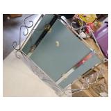 Silver Wire Frame Beveled Mirror