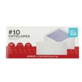 Pen+Gear #10 V-Flap Envelopes  Security Tinted  White  40 Count  Model #61755