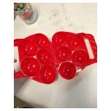 red plastic 5-in-1 snowball maker