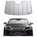 Pigenius Windshield Sunshade for Jeep Compass 2017-2021 (New Body MP), Premium Grey Leather Finish