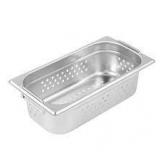 set of stainless steel GN (Gastronorm) steam table pans (1 Perforated) (4 Ct)