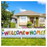 Welcome Home Banner, Decorations for Hospital/Military/Navy/Marine Corps/Marine Boot-camp/Army/National Guard/Air Force/Housewarming, Welcome Home Sign - Retail: $10