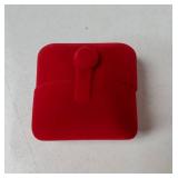 Elegant Red Velvet Double Ring Box - Keepsake Gift Holder for Wedding, Proposal & Engagement Ceremonies (Couple Ring Bearer Box) - Retail: $18