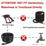 Tool Daily Short Pressure Washer Gun with Foam Cannon, 1/4 Inch Quick Connector, with 5 Pressure Washer Nozzle Tips, 1 Liter - Retail: $40