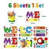 Welcome Window Door Clings Stickers, Welcome Poster for Classrooms Door Decorations Back to School Party Teachers Supplies for Preschool Kindergarten Elementary Wall Glass Blackboard Decor - Retail: $