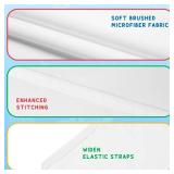 Cot Sheets for Daycare Standard Size - Fits 23 x 52" Cot, 2 Pack, Daycare Essentials, Soft & Comfortable Fitted Cot Cover, Preschool Kids Nap Time Sheets, Brushed Microfiber - White - Retail: $9"