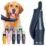 27 OZ Dog Water Bottle Portable Stainless Steel Convenient Pet Water Dispenser, Leak Proof Puppy Travel Water Bowl for Dog Outdoor Walking, Hiking, Perfect Size for All Dog Breeds, Whole Blue - Retail