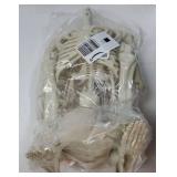 3Ft Halloween Skeleton and 16In Life Size Skeleton Creepy Posable Skeleton Full Size Skeleton with Movable Joints for Outdoor Indoor Halloween Decorations Teacher Science Middle School High School - R