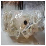 3Ft Halloween Skeleton and 16In Life Size Skeleton Creepy Posable Skeleton Full Size Skeleton with Movable Joints for Outdoor Indoor Halloween Decorations Teacher Science Middle School High School - R