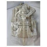 3Ft Halloween Skeleton and 16In Life Size Skeleton Creepy Posable Skeleton Full Size Skeleton with Movable Joints for Outdoor Indoor Halloween Decorations Teacher Science Middle School High School - R