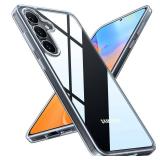 TORRAS Guardian Shockproof for Samsung Galaxy S25 Case, [12FT Military Grade Drop] Thin & Soft Touch for Samsung S25 Case, Transparent Protective Slim Case for Samsung S25, Diamond Clear - Retail: $20