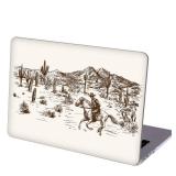 Case Compatible with MacBook MacBook Air 13 inch, Hard Protective Shell with Keyboard Cover (A1369 A1466, 2010-2017 Release) - Wild West Desert Cowboys-2 - Retail: $25