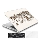 Case Compatible with MacBook MacBook Air 13 inch, Hard Protective Shell with Keyboard Cover (A1369 A1466, 2010-2017 Release) - Wild West Desert Cowboys-2 - Retail: $25