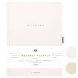 Wedding Planner Book and Organizer for the Bride | Tissue Wrapped in a Gift Box | Cushioned Cover | Engagement Gift | This Elegantly Designed USA Planner Allows you to Plan Every Detail (Soft Grey).  