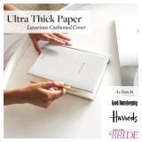 Wedding Planner Book and Organizer for the Bride | Tissue Wrapped in a Gift Box | Cushioned Cover | Engagement Gift | This Elegantly Designed USA Planner Allows you to Plan Every Detail (Soft Grey).  