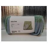 Ikea ASKLONN 130cm x 170cm 51 x 67" Green & Blue Blanket 705.014.29 16775 - Retail: $20"