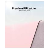 Leather Desk Protector, Office Mat, Large Mouse Mat, Non-Slip PU Leather Blotter, Laptop Pad, Waterproof Writing Pad for Office and Home (Light Pink, 23.6 x 13.8") - Retail: $8"