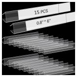 15 Pieces Shelf Label Holder, Clear Plastic 0.875