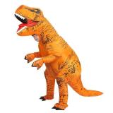 Inflatable T-Rex Costume, Kids Dinosaur Blow Up Suit for Halloween Cosplay Themed Parties, Dino Costume - Retail: $48