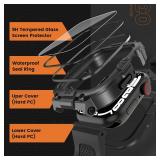 3 in 1 Waterproof Case with Band for Apple Watch with Built-in Tempered Glass Screen Protector 44mm, 360° Shockproof Bumper Face Cover with Band for Apple Watch SE 3/SE 2/SE, Series 6/5/4, 44mm - Ret