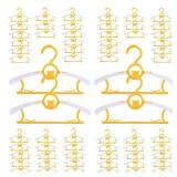 Baby Hangers for Nursery Closet 60 Pack Plastic Kids Clothes Hanger Space Saving Non Slip Extendable Toddler 11-14 Adjustable Hangers Heavy Duty Clothing Infant Hanger Bulk, Yellow