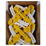 Baby Hangers for Nursery Closet 60 Pack Plastic Kids Clothes Hanger Space Saving Non Slip Extendable Toddler 11-14 Adjustable Hangers Heavy Duty Clothing Infant Hanger Bulk, Yellow