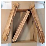 4-Tier Rustic Wood Plant Stand, 12 Inch Tall Collectible Riser Stand Wooden Retail Cake Stand Display Table. Product, Food, Dessert, Cookie, Merchandise, Donut, Craft Show Tabletop Riser