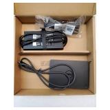 WD15 USB-C Docking Station - Dual 4K Displays or Single 4K Display with MiniDP, HDMI, VGA for Dell USB-C Laptops (1DP, 1HDMI, 1VGA, 3USB3.0, 2USB 2.0, 1Audio, 1Speaker Out)