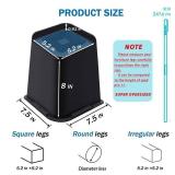 Bed Risers 8 Inch Heavy Duty, Furniture Risers for Bed Desk Table Sofa Couch，Oversized Bed Lifts Risers, Support up to 5000 Lbs(4 Pack Black). One Damaged.