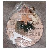 Christmas Music Wooden Table Decor Vintage Sheet Music for Crafts Farmhouse Wooden Centerpieces for Tables Rustic Xmas Decor with Rectangular Base for Home Office Holiday